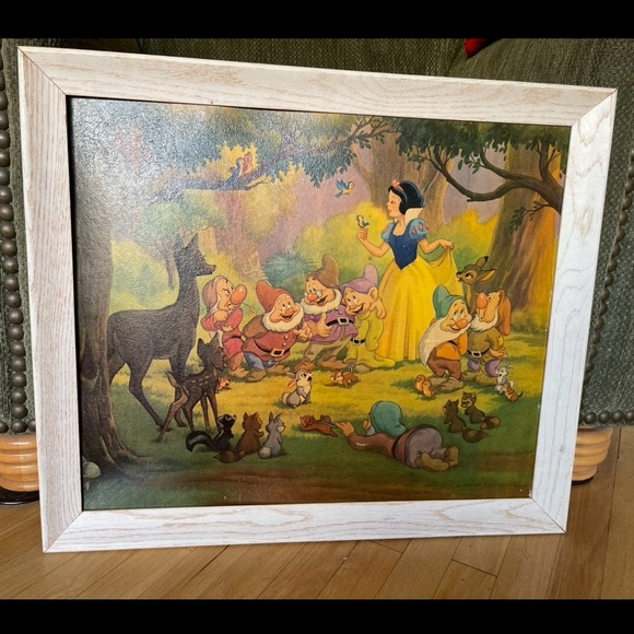 DISNEY 1947 Framed 24”x20” Print Good Friends, All! Shwind & Son Snow White - Picture 5 of 12